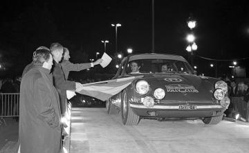 Eladio Doncel-Rizos Muñoz (Porsche 911L). Rallye Barcelona-Andorra 1969 (Foto: Jordi Viñals)